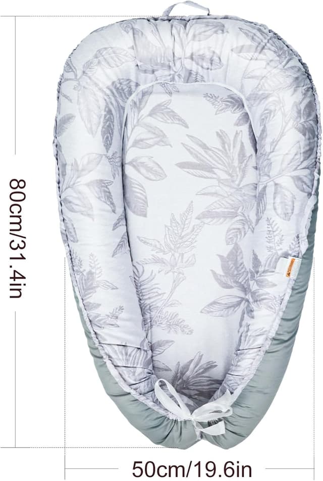 Thumbnail 6 de Wdmiya Baby Nest Pod for Newborn (0–12 months) – 100% Cotton Baby Lounger in Grey