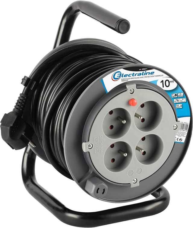 Thumbnail 3 de Electraline 208612 Rallonge 15 m enrouleur