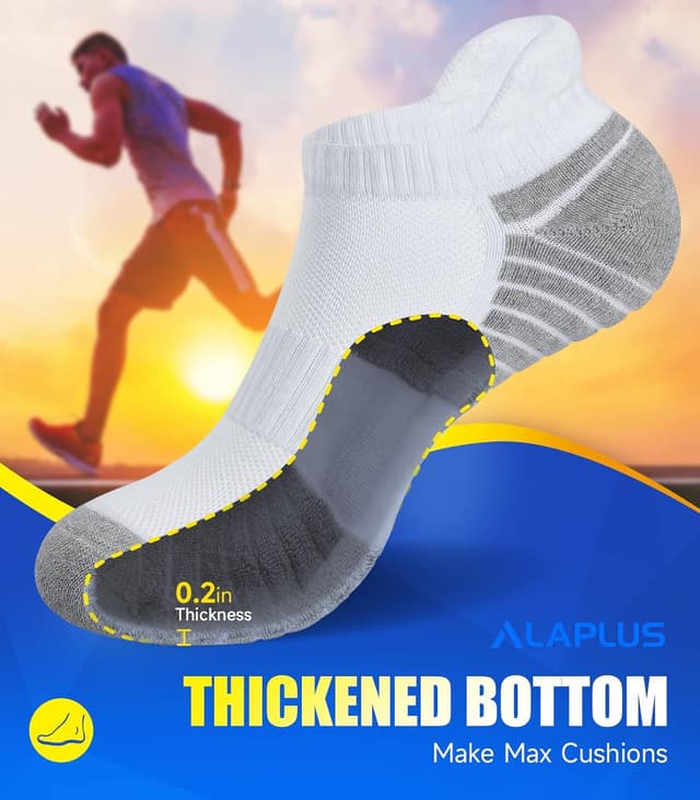 Detalle 2 de Alaplus Running Socks Cushioned Sports Socks