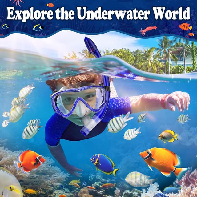 Detalle 2 de UPhitnis Kinder-Schnorchelset mit 180°