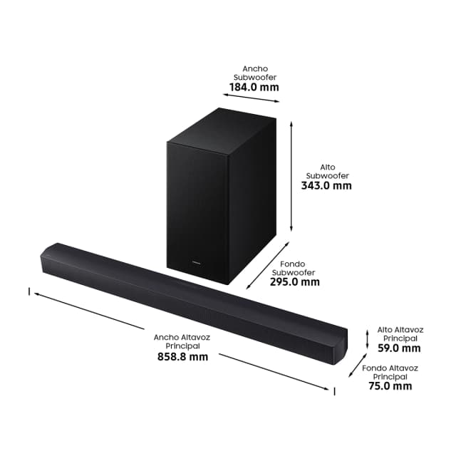 Detalle 2 de Samsung HW-B450F barra de sonido 300 W, sub 6,5" inalámbrico