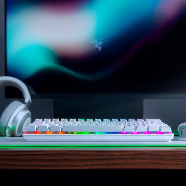 Thumbnail 8 de Razer Huntsman Mini Blanco Mercury 🎮 Compacto 60% con Interruptor Morado