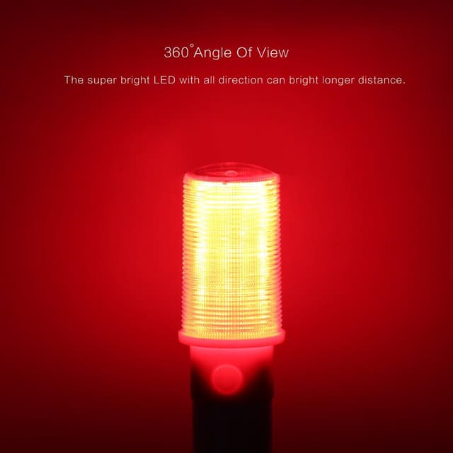 Detalle de OurLeeme Emergency Lights LED Roadside Warning Sticks with Storage Case