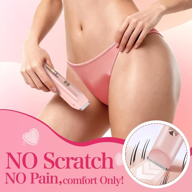 Detalle de Pink 2-in-1 Bikini Trimmer for Women (Waterproof Electric Razor + Hair Trimmer)