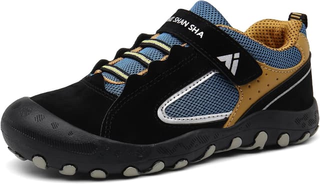 Detalle de Mishansha baskets enfant respirantes low top, fermées par scratch (tailles EU 24 à 38)