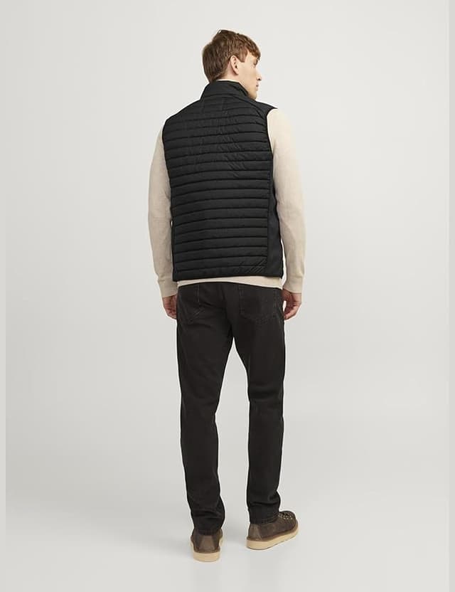 Detalle de Jack & Jones Jjemulti Chaleco Sin Mangas Negro para Hombre 🖤