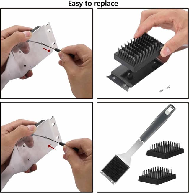 Detalle 2 de Stainless steel BBQ brush QH7 2-in-1