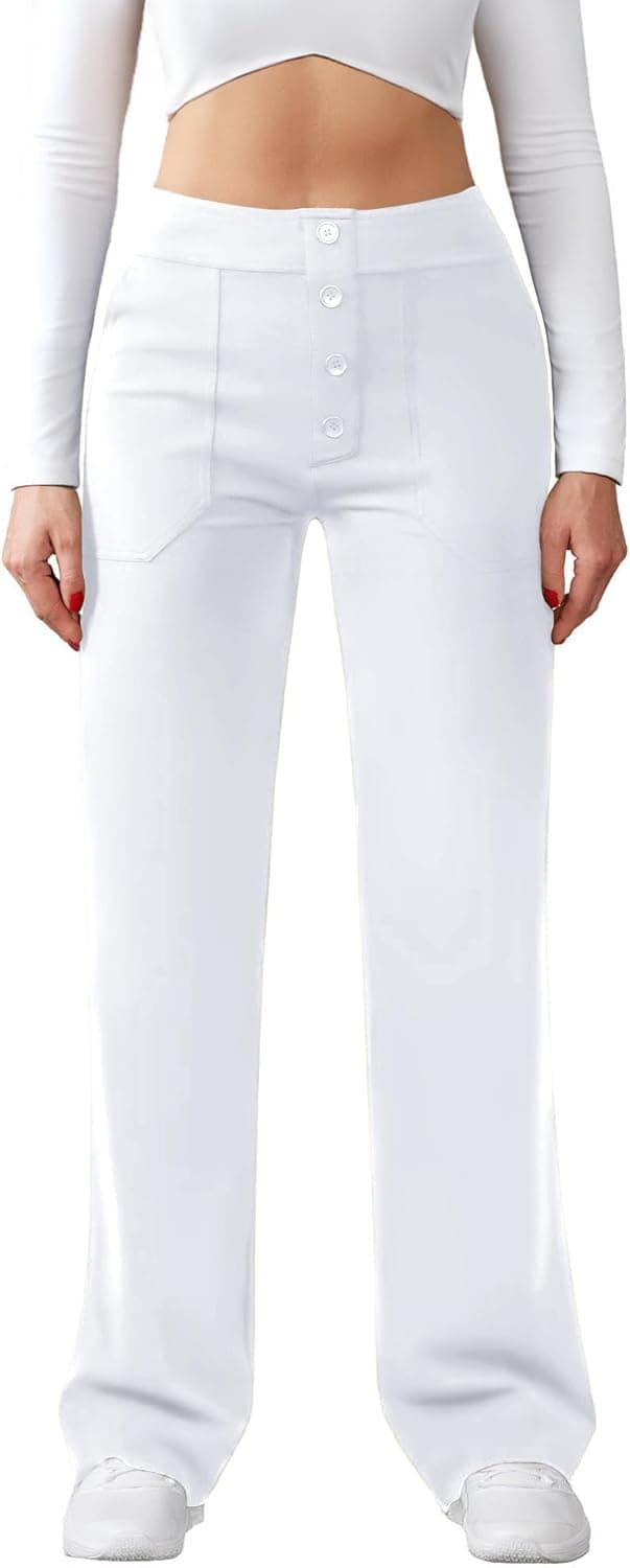 Detalle de Friptspyg Hose Damen Hohe Taille Weite Hose