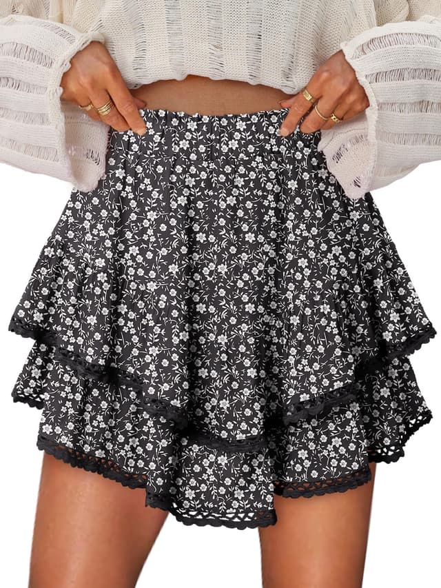 Thumbnail 6 de CHICZONE flowy mini ruffle skort shorts for women and teen girls (high waisted)