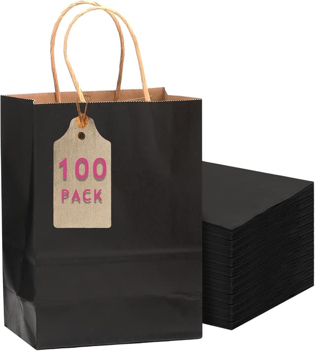 Imagen de Gcardist 100-Pack Black Gift Bags en OfertitasTOP