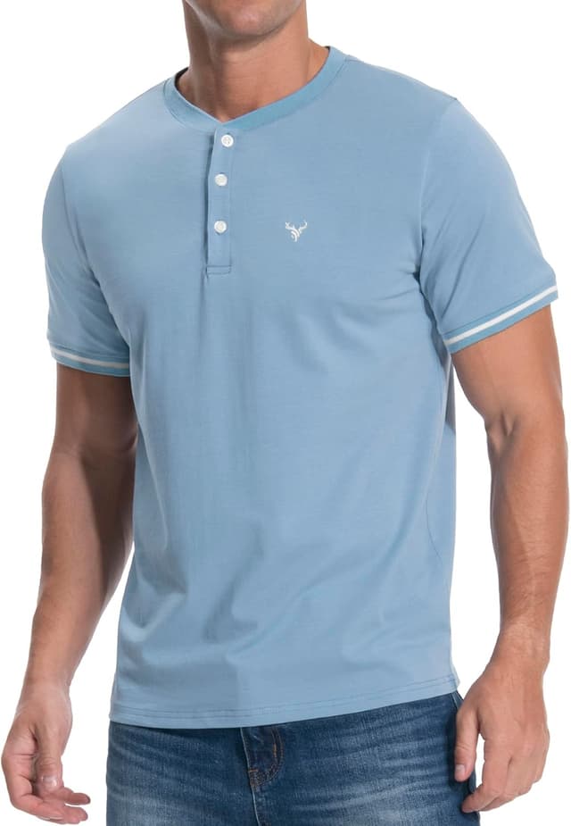 Detalle 2 de KUYIGO Henley-T-Shirt Herren Gestickt