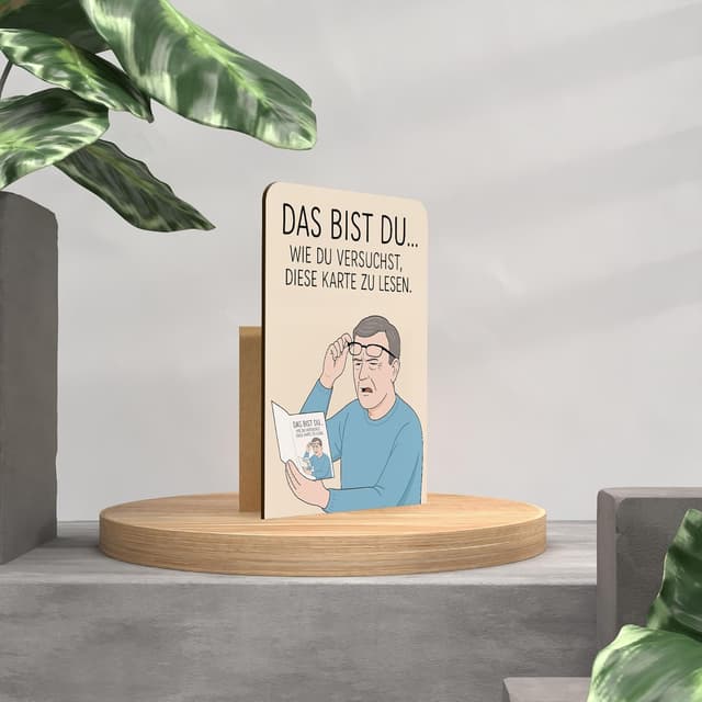 Thumbnail 1 de Lustige Holzgeburtstagskarte Männer