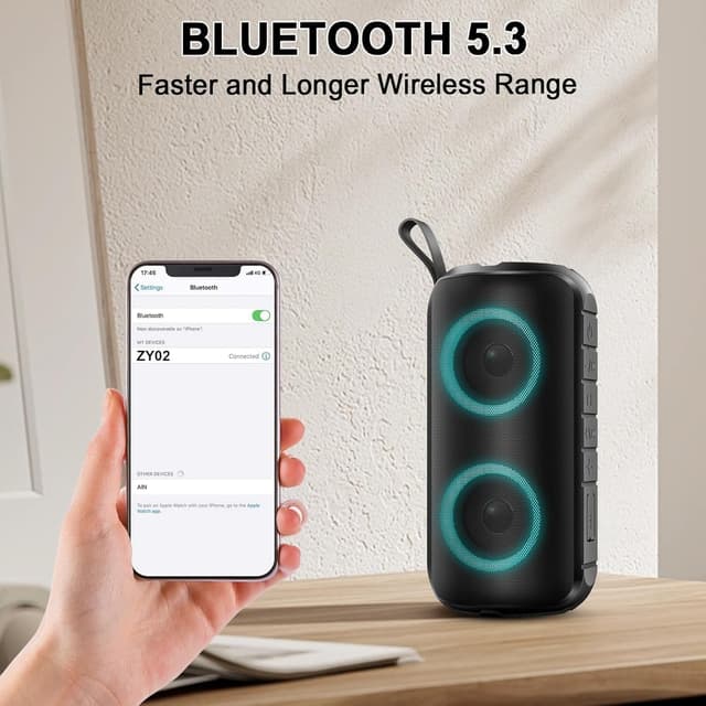 Detalle 2 de Hupoaf Bluetooth Lautsprecher 52 mm Dual-Treiber