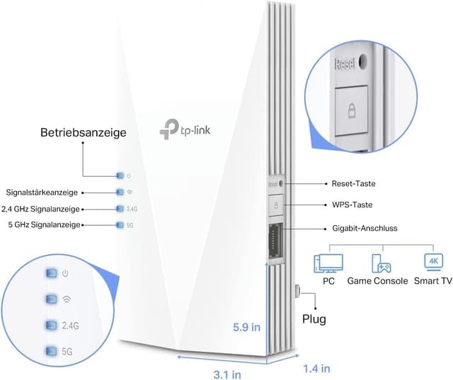 Thumbnail 6 de TP-Link RE700X AX3000 WLAN-Repeater