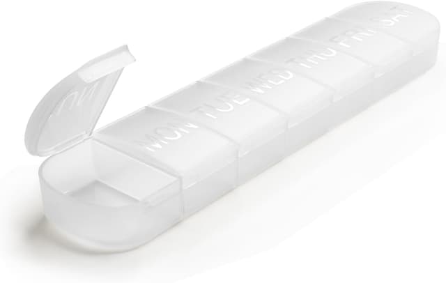 Detalle de FHORAIN pilulier hebdomadaire 7 jours avec grande boîte et étiquettes des jours gravées