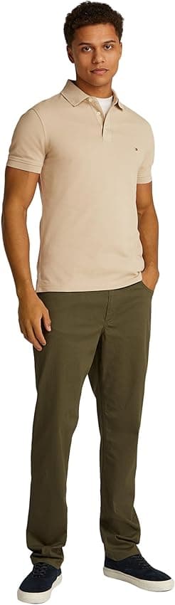 Detalle 2 de Tommy Hilfiger 1985 Polo hombre beige L 96% algodón