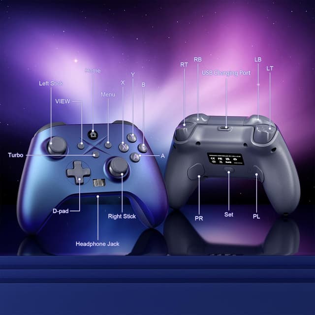Detalle 2 de Lapezei Wireless Controller für Xbox Series S/X, Xbox One, PC, Android und iOS mit Bluetooth, Back Buttons & 3,5-mm-Audio