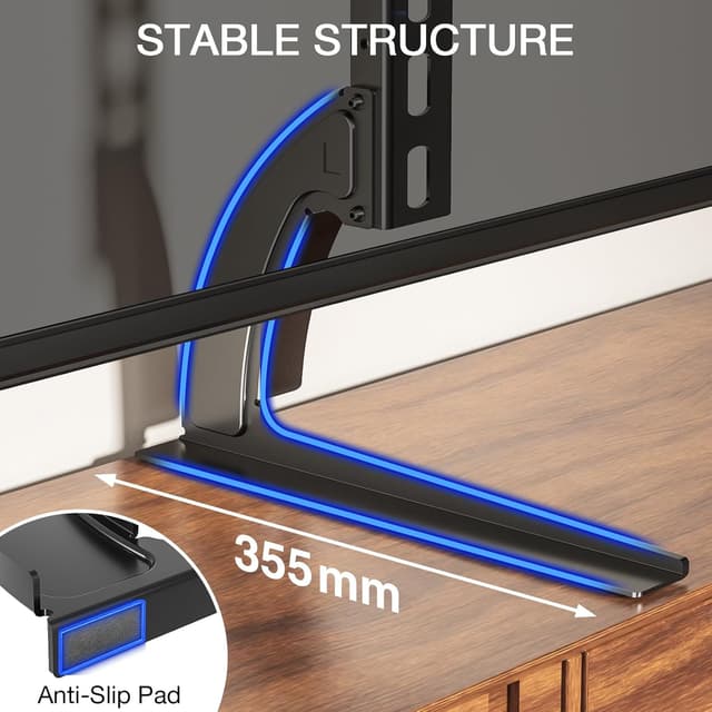 Detalle 2 de RFIVER universal TV stand legs and table-top riser for 20–65 inch TVs (up to 40KG, VESA 200x100–800x500)