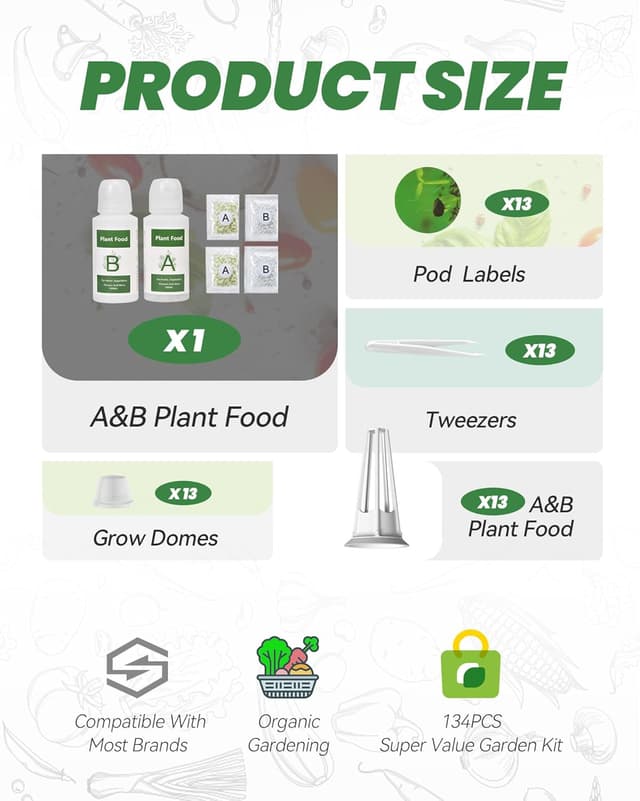 Thumbnail 1 de RAINPOINT 134PCS Hydroponic Pods Kit for Aerogarden 🌱