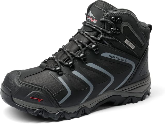 Detalle de NORTIV 8 Herren Outdoorschuhe – wasserdichte Wanderstiefel für Trekking, Bergsteigen & Kletterschuhe