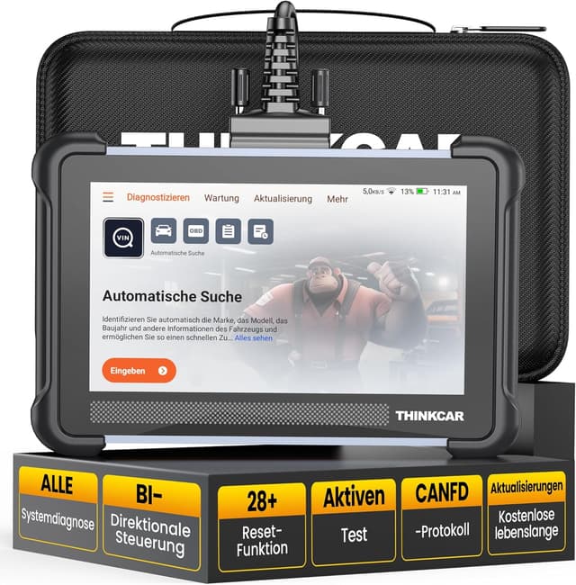 Detalle de ThinkScan 672 OBD2 Diagnosegerät mit 28+ Reset-Funktion, BI-direktionalem Testen und CAN-FD