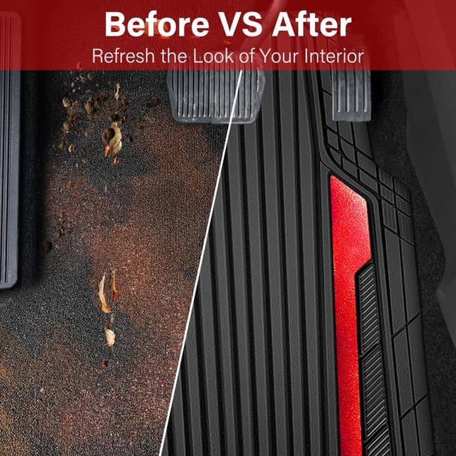 Thumbnail 5 de CAR PASS Heavy Duty Rubber Car Mats 27.2"