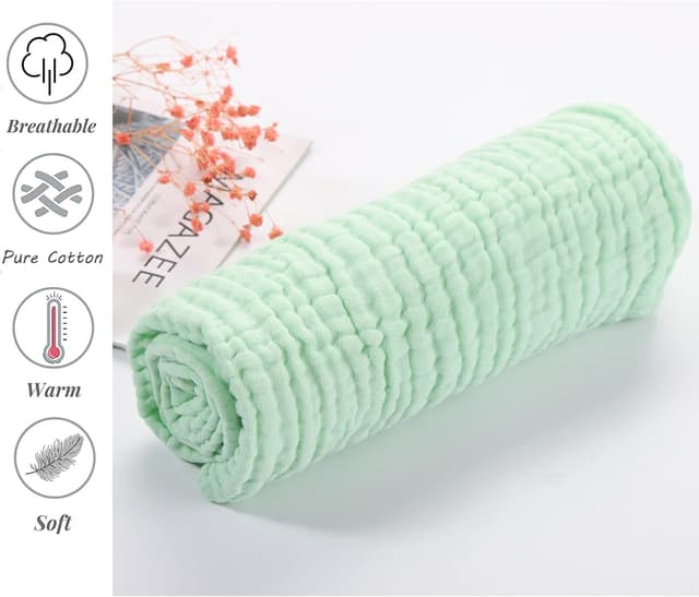 Thumbnail 4 de YeBon 6-Layer Baby Muslin Bath Towels 41x41