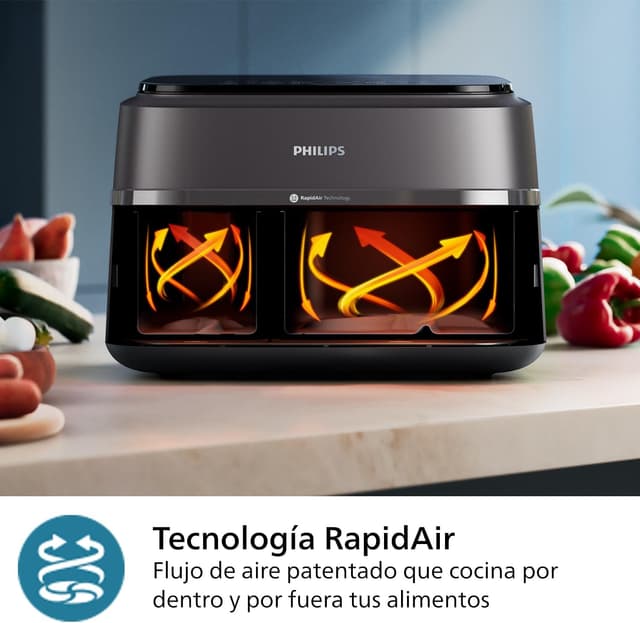 Thumbnail 4 de Philips Airfryer Dual Basket Serie 3000 🍟 9L, Cocina saludable