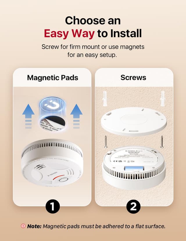 Detalle 2 de X-Sense Smart Smoke Alarm with SBS50 Base Station (SD11-MR31) — app alerts and wireless interlink