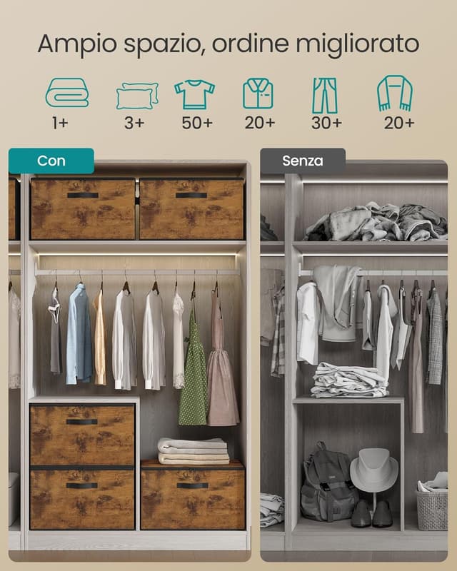 Detalle de SONGMICS scatole portaoggetti 45 L