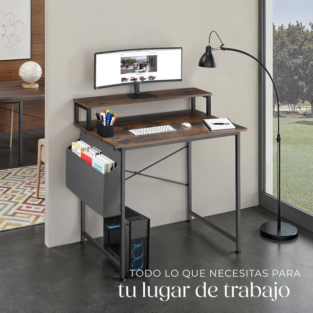 Thumbnail 6 de tectake Mesa Escritorio Industrial 80x55x90 cm