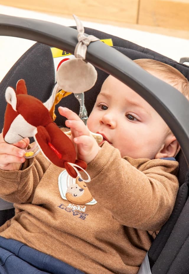 Detalle de sigikid 43169 Babyaktivspielzeug Anhänger Fuchs in Rot