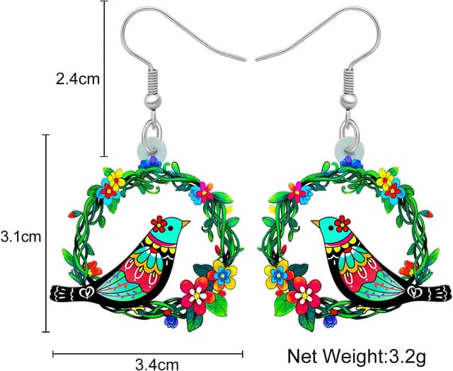 Thumbnail 4 de Boucles d’oreilles LONYOO « Pigeon » en acrylique, style printemps