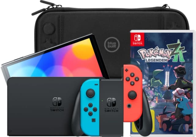 Thumbnail 37 de Nintendo Switch OLED Blau/Rot + Pokémon-Legenden: Z-A und BlueBuilt Schutzhülle