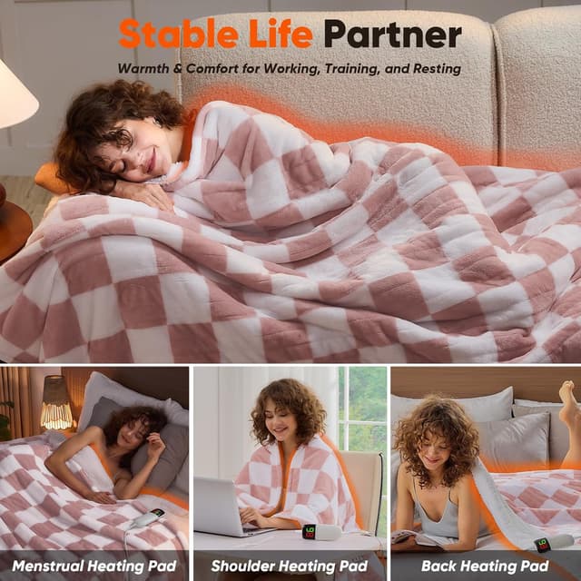 Thumbnail 2 de Light Pink Heated Blanket 50x60 🛋