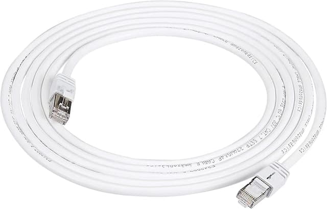 Detalle de Amazon Basics Cable Ethernet Gigabit Cat 7, Blanco, 3m