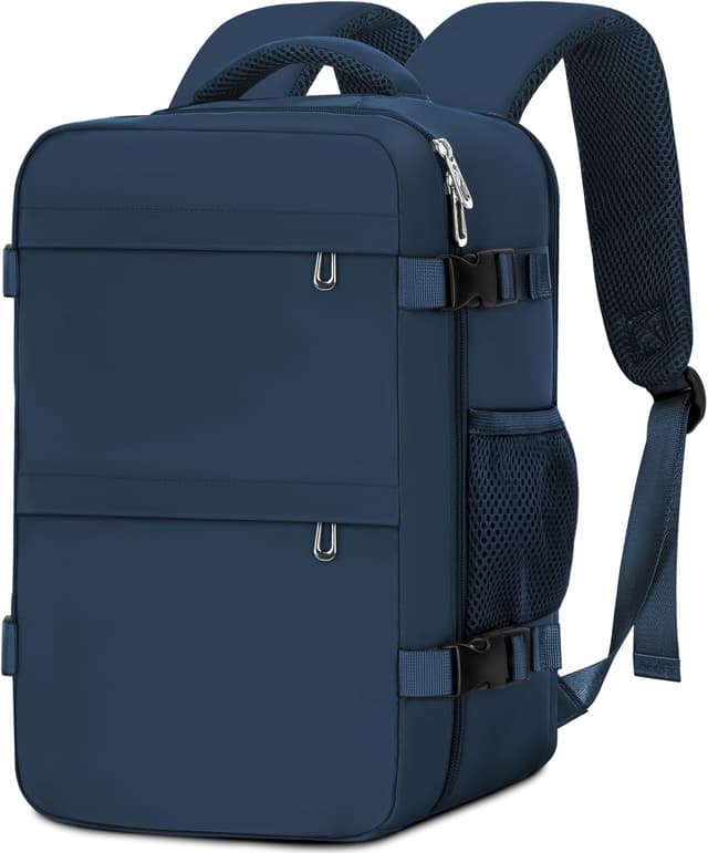 Detalle de Cmezevi Reiserucksack 20L (40x20x25 cm) – Flugzeug-Handgepäck kompatibel für Ryanair & easyJet, für 14-Zoll Laptop, Blau