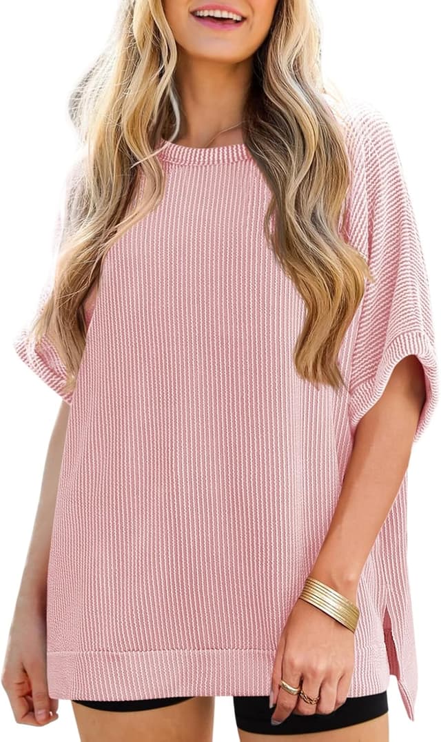 Detalle de Tankaneo oversized ribbed tee tunic