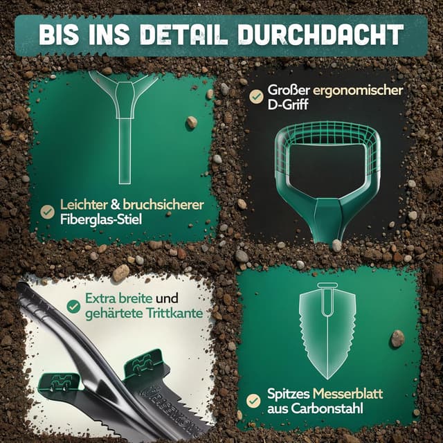 Thumbnail 5 de RASENKÖNIG Spaten Wurzelsäge Pro mit 20 Zähnen