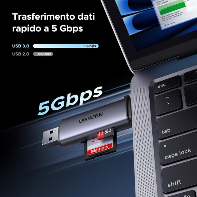 Thumbnail 1 de UGREEN Lettore schede SD 2 in 1 5 Gbps