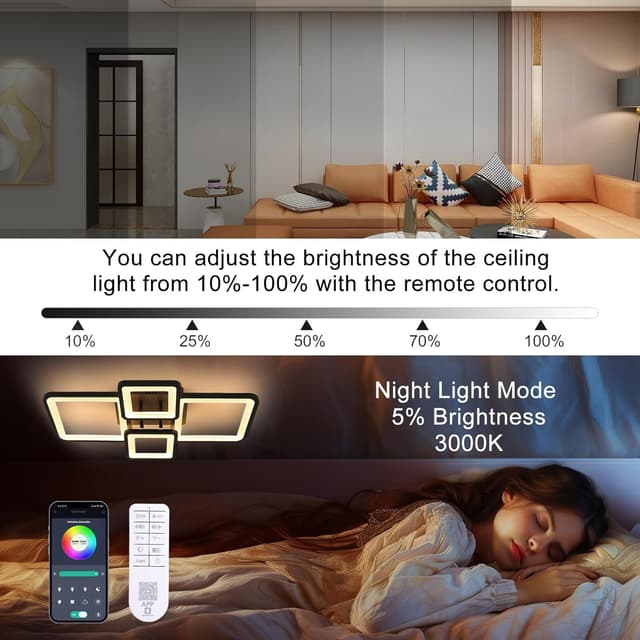 Thumbnail 2 de Toolight Lámpara de Techo LED Regulable 54W 62 cm