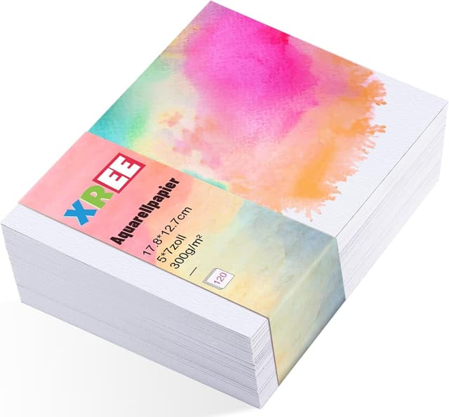 Imagen de 60 Blatt Aquarellpapier 300 g 5x7 Zoll en OfertitasTOP