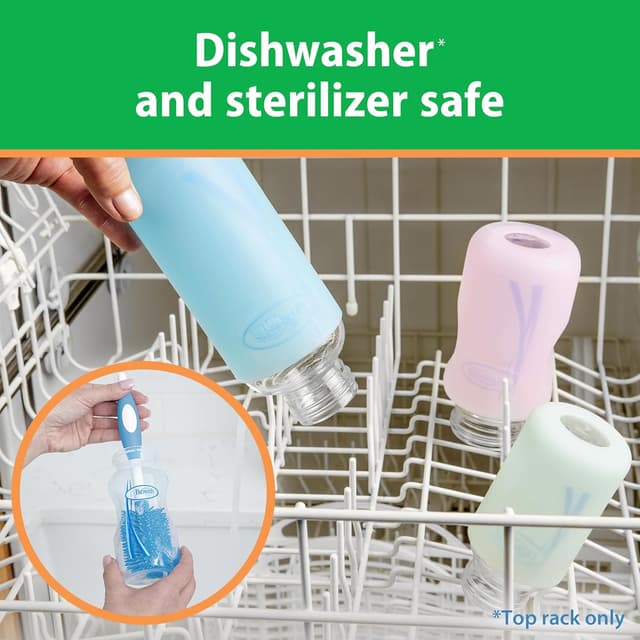 Thumbnail 6 de Dr. Brown's Natural Flow Anti-Colic Options+ Wide-Neck Glass Baby Bottles 9 oz/270 mL 3 Pack