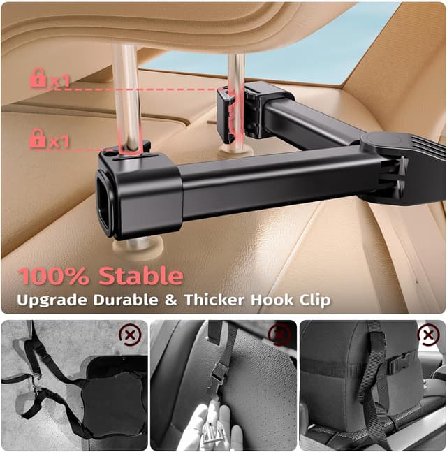 Detalle de Mirrorsafe Baby Car Mirror for Car Seat – 360° Rotation Rear-Facing Safe Mirror Hook Clip (Shatterproof)