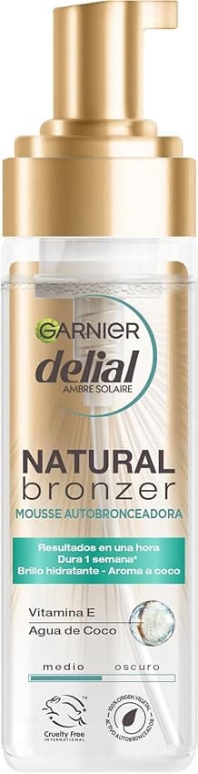 Imagen de GARNIER DELIAL Mousse Autobronceadora Natural 🌴 Pieles Sensibles 200 ml en OfertitasTOP