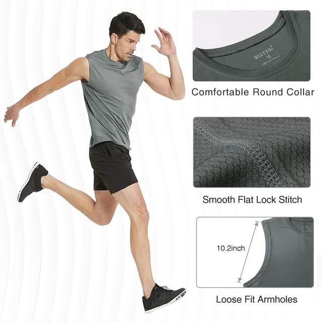 Detalle de MEETYOO canotte uomo senza maniche per palestra e corsa