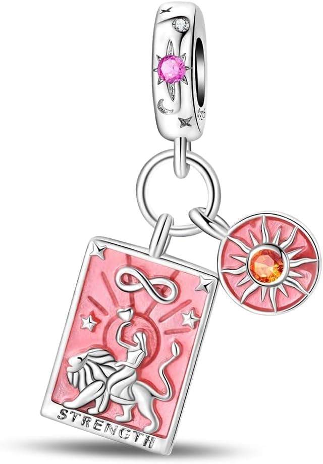 Detalle de KUNSIR Charm-Anhänger Damen aus 925 Sterling Silber mit Zirkonia – passend für europäische Armbänder & Halsketten