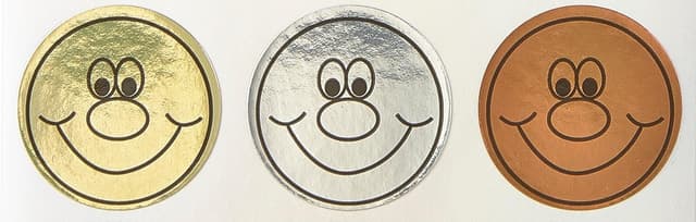 Detalle de Sticker Solutions lot de 180 autocollants doré/argenté/bronze (25 mm)