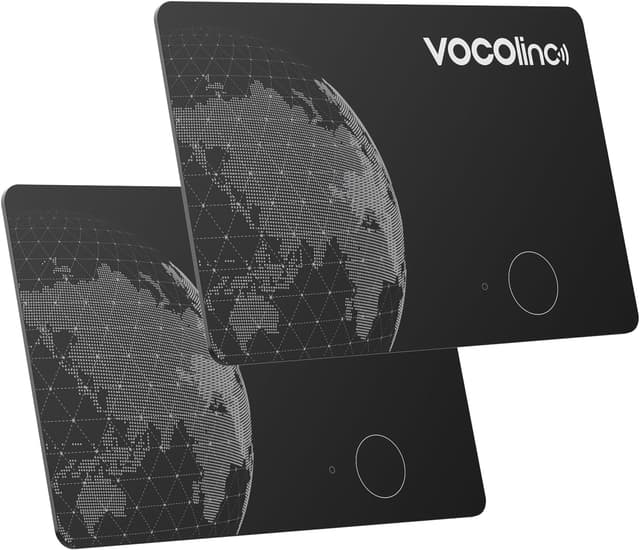 Detalle de VOCOlinc Air Card Tag (2 pezzi) tracker Bluetooth ricaricabile per portafoglio, bagagli e zaini