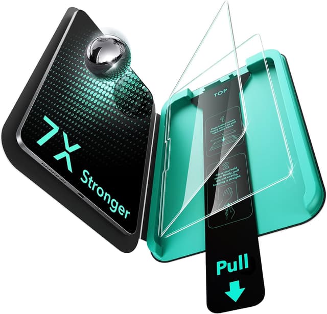 Detalle de ESR 2-Pack Armorite Tempered Glass Screen Protectors for iPad Pro 11" (M5 2025 / M4 2024) with UltraFit Tray